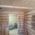 Утепление комнаты отдыха в бревенчатой бане