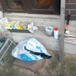 Ступеньки на крыльцо и усиление фундамента крыльца