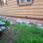 Кирпичный цоколь для деревянного дома